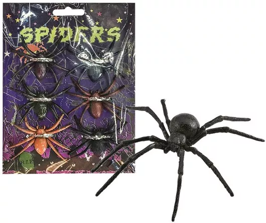 Αποκριάτικο Αξεσουάρ CARNAvalista Αράχνες Σετ 6τμχ
