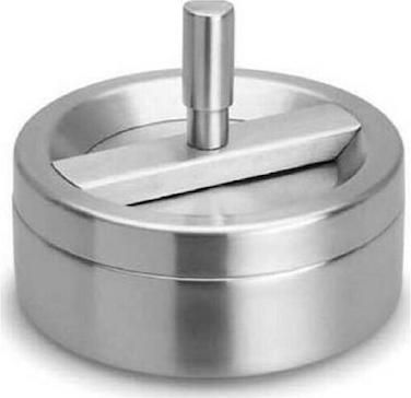 Σταχτοδοχείο Inox Αντιανεμικό 12cm Ασημί