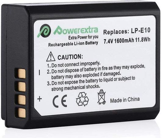 Μπαταρίες Powerextra CN-LPE10 1600mAh Li-ion για Canon LP-E10