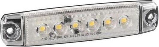 Φως Όγκου Lampa 6 LED 12/24V 9.6cm Λευκό