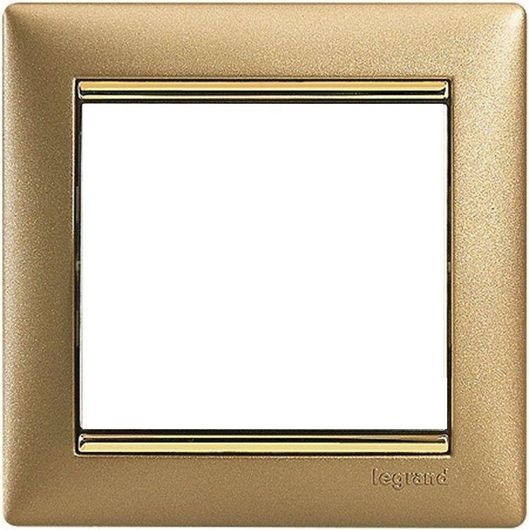 Πλαίσιο Διακόπτη Legrand Valena 770301 1 Θέσης Κάθετης Τοποθέτησης Χρυσό
