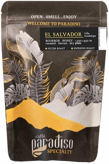 Καφές Espresso Caffe Paradiso Μονοποικιλιακός Arabica El Salvador σε Κόκκους 250gr