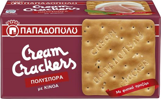 Cream Crackers Παπαδοπούλου Πολυσπορα με Quinoa 195gr