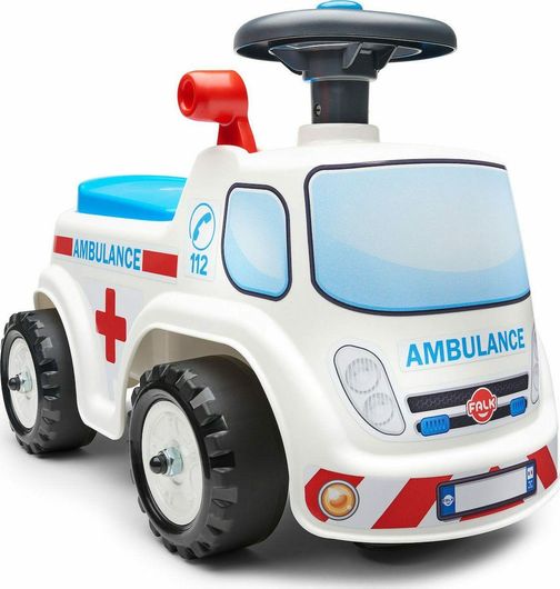 Περπατούρα Falk Ride On Αυτοκινητάκι Ασθενοφόρο Λευκό για 12+ Μηνών