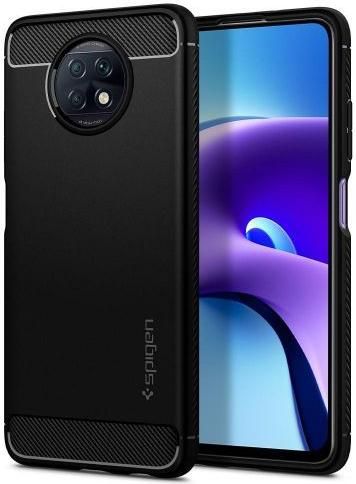 Spigen Rugged Armor Back Cover Σιλικόνης Μαύρο Redmi Note 9T