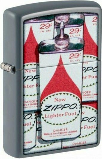 Αναπτήρας Λαδιού Zippo 48142 Αντιανεμικός Fuel Can Design Γκρι