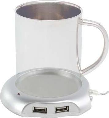 Κούπα Θέρμανσης USB + 4x USB Hub