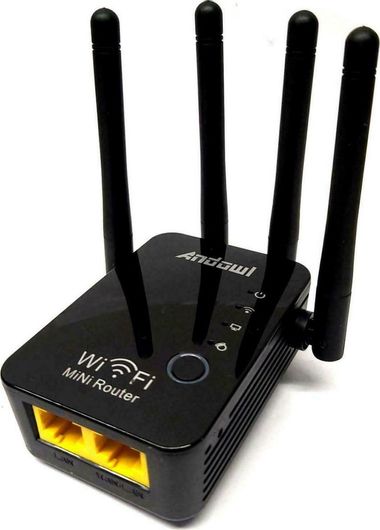 WiFi Repeater Andowl Q-A45 Single Band 2.4GHz 300Mbps με 2 Θύρες Ethernet
