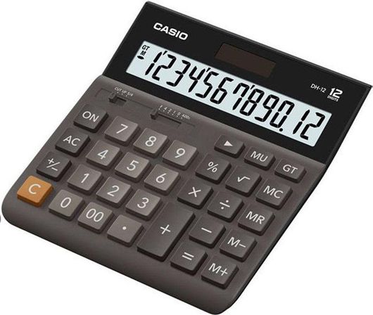 Αριθμομηχανή Casio Just Desk DH-12 12 Ψηφίων Μαύρο