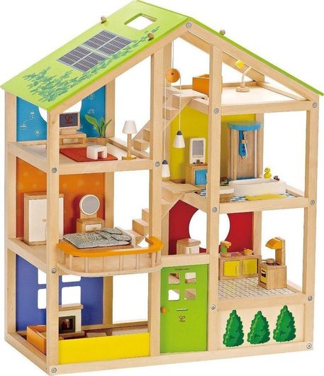 Κουκλόσπιτο Hape All Season House Ξύλινο με Έπιπλα 60x30x73.4cm