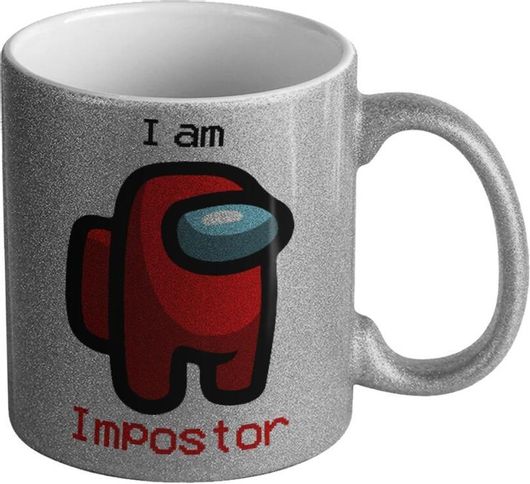 Gaming Κούπα Koupakoupa Among Us I Am Impostor Glitter Κεραμικό 330ml