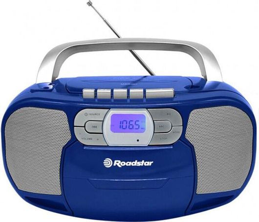 Φορητό Ηχοσύστημα Roadstar 0033291 με CD / MP3 / USB / Κασετόφωνο / Ραδιόφωνο Μπλε