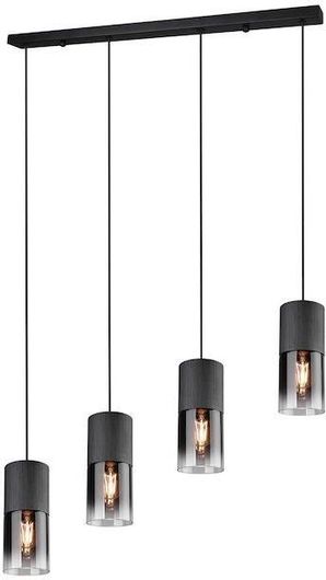 Κρεμαστό Φωτιστικό Οροφής Trio Lighting 310600432 Πολύφωτο Μέταλλο Ράγα 80cm Μαύρο