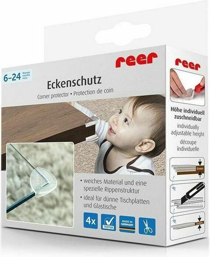Προστατευτικά Reer 8212 για Γωνίες με Αυτοκόλλητο από Πλαστικό 4τμχ