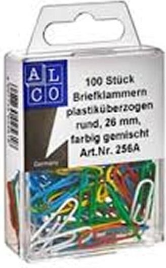 Συνδετήρες Alco 256a 26mm Σετ 100τμχ Πολύχρωμο