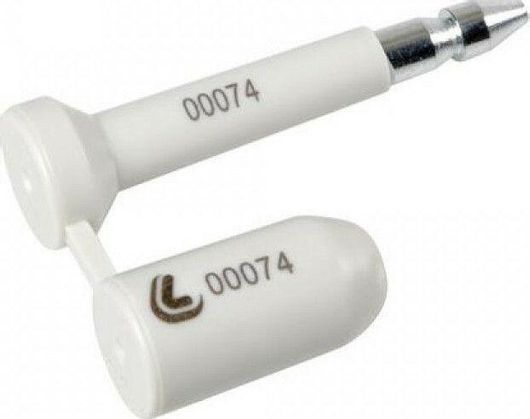 Σφραγίδες Ασφαλείας Εμπορεύματος Lampa Κλιπ 75x21mm Πάχους 10mm 10τμχ Λευκό