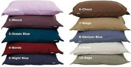 Σετ Μαξιλαροθήκες Anna Riska Deluxe Oxford 52x72cm 8 Denim Μπλε