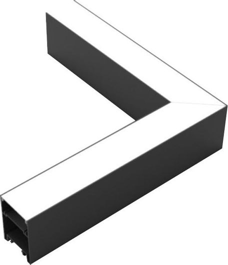 Σύνδεσμος Ράγας Φωτιστικών Inlight L002-BL από Αλουμίνιο Γωνιακός Μαύρο