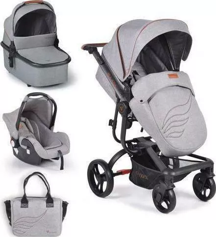 Πολυκαρότσι Cangaroo Ellada 3 σε 1 από Νεογέννητο Γκρι