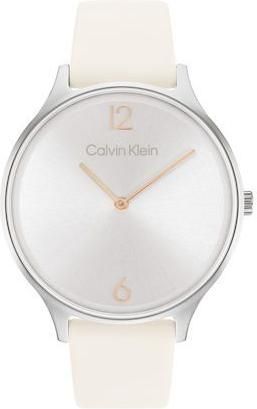 Γυναικείο Ρολόι Calvin Klein 25200010 με Δερμάτινο Λουράκι Μπεζ