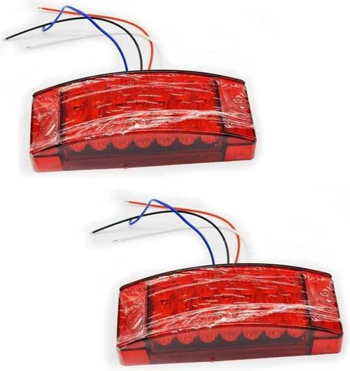 Φώτα Όγκου Φορτηγού PS-107489 LED Πλαϊνοί Δείκτες Κατεύθυνσης Φλας 12V-24V 2τμχ Κόκκινο