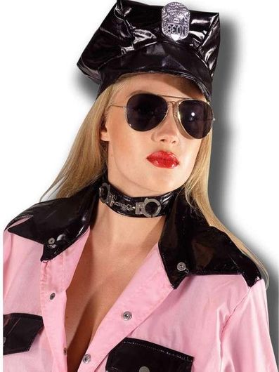 Αποκριάτικο Αξεσουάρ Clown Republic 70901 Τσόκερ Βινύλ με Χειροπέδες Μαύρο