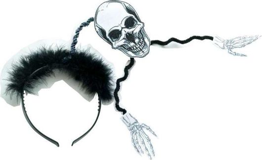 Αποκριάτικο Αξεσουάρ Clown Republic 71571 Στέκα Σκελετός Λευκό / Μαύρο