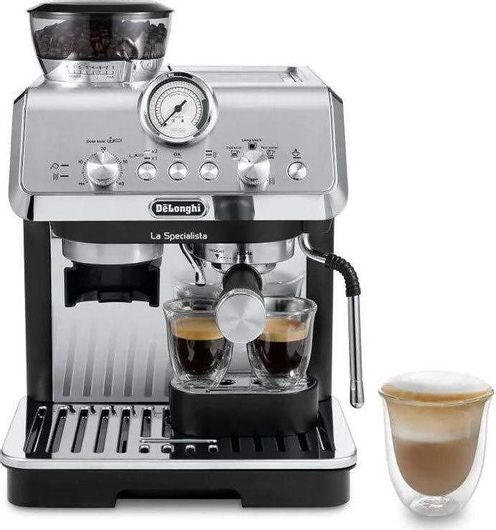 De'Longhi La Specialista Arte Evo Μηχανή Espresso 1450W Πίεσης 15bar για Cappuccino με Μύλο Άλεσης Γκρι