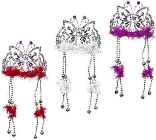 Αποκριάτικο Αξεσουάρ 23306 Κορώνα Γούνα Ροζ