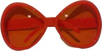 Αποκριάτικο Αξεσουάρ Γυαλιά Μεγάλα 80΄s 18x8cm Πορτοκαλί
