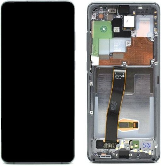 Οθόνη Κινητού Samsung με Μηχανισμό Αφής για Galaxy S20 Ultra SM-G988 Γκρι / Ασημί