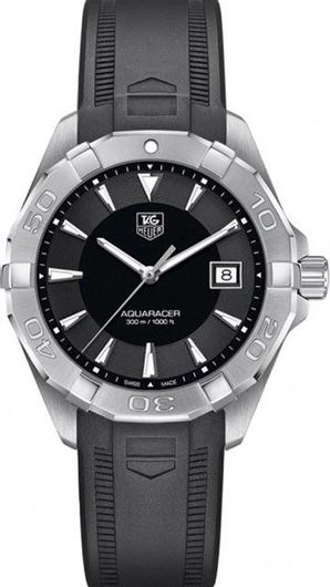 Ανδρικό Ρολόι TAG Heuer WAY1110.FT8021 Aquaracer με Λουράκι από Καουτσούκ Μαύρο