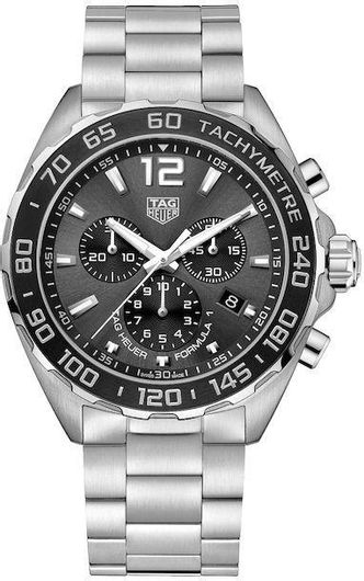 Ανδρικό Ρολόι TAG Heuer CAZ1011.BA0842 Formula 1 με Μεταλλικό Μπρασελέ Ασημί