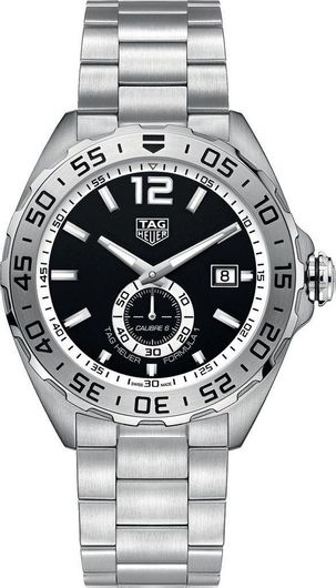 Ανδρικό Ρολόι TAG Heuer WAZ2012.BA0842 Formula 1 με Μεταλλικό Μπρασελέ Ασημί