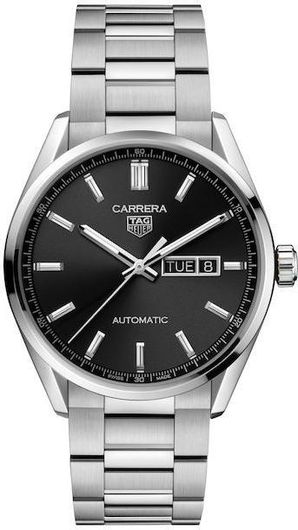 Ανδρικό Ρολόι TAG Heuer WBN2010.BA0640 Carrera με Μεταλλικό Μπρασελέ Ασημί