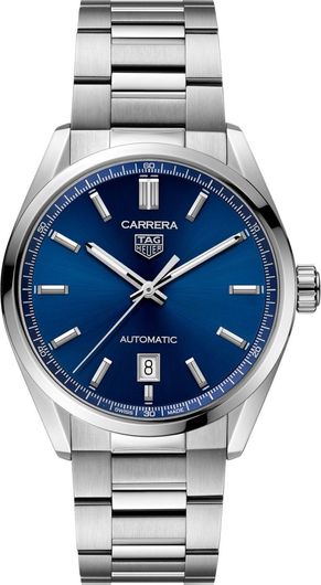 Ανδρικό Ρολόι TAG Heuer WBN2112.BA0639 Carrera με Μεταλλικό Μπρασελέ Ασημί