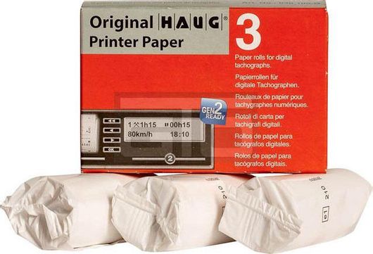 Ταχογράφοι Auto Gs Haug Kombi Χαρτί Εκτύπωσης Ψηφιακού Ταχογράφου Σετ 3 Ρολών