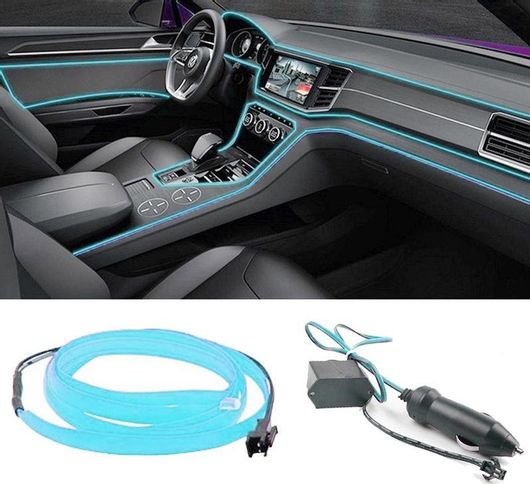 Εσωτερικός Φωτισμός Αυτοκινήτου Car Cold Light Line 5m Ice Blue