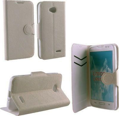 Θήκη Κινητού Volte-Tel Book Cover για LG L70 / L65 Δερματίνη Λευκό
