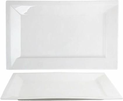 Πιατέλες Σερβιρίσματος Cok Alar RP2204 Ορθογώνια από Πορσελάνη Λευκό 36x22cm 6τμχ