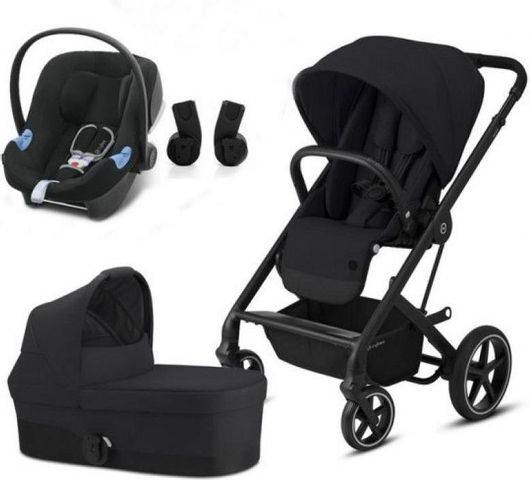 Πολυκαρότσι Cybex Balios S Lux 3 σε 1 Deep Black with Cot S & Aton B I-Size