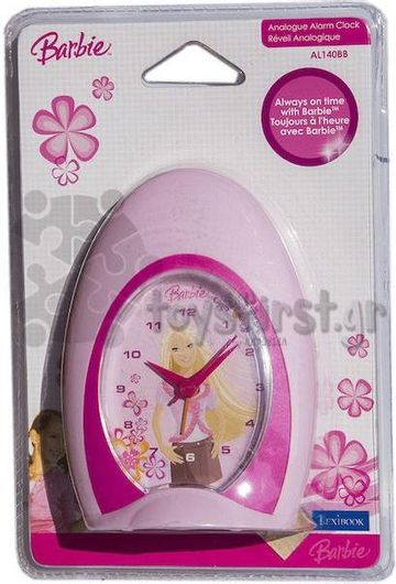 Ρολόϊ Αναλογικό με Ξυπνητήρι Barbie Επιτραπέζιο Ροζ