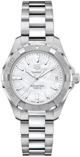 Γυναικείο Ρολόι TAG Heuer WBD1311.BA0740 Aquaracer με Μεταλλικό Μπρασελέ Ασημί