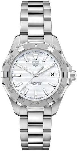 Γυναικείο Ρολόι TAG Heuer WBD2311.BA0740 Aquaracer Calibre 9 με Μεταλλικό Μπρασελέ Ασημί