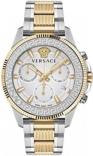Ανδρικό Ρολόι Versace VE3J00522 με Μεταλλικό Μπρασελέ Πολύχρωμο