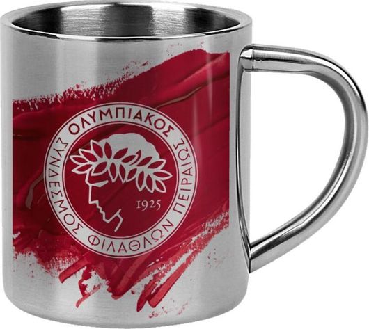 Κούπα Olympiacos F.C. Ανοξείδωτη 300ml Ασημί