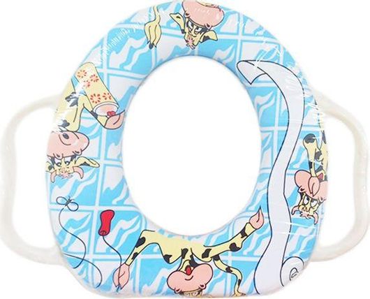 Παιδικό Κάθισμα Τουαλέτας Καπάκι Σχέδιο Αγελαδίτσα με Εύκαμπτη Επιφάνεια Ροζ 35x29cm