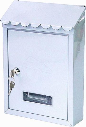 Γραμματοκιβώτιο Εξωτερικού Χώρου Μεταλλικό 30x7x21.7cm Λευκό