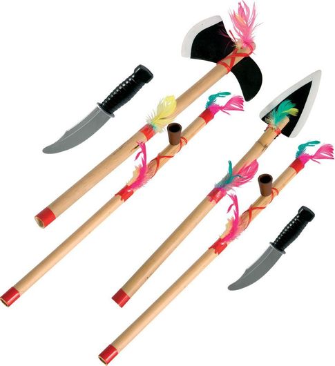 Αποκριάτικο Αξεσουάρ Όπλα Ινδιάνου Σετ σε Διάφορα Σχέδια