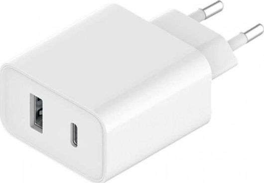 Xiaomi Φορτιστής Χωρίς Καλώδιο με Θύρα USB-A & Θύρα USB-C 33W Power Delivery Λευκός BHR4996GL